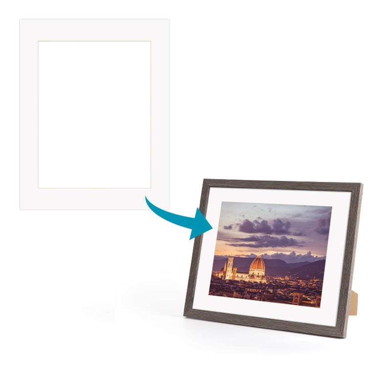 ZBEIVAN 11x14 White Picture Mats for 8.5x11 Pictures with Core Bevel Cut Frame Mattes - Pack of 12 - Image 5